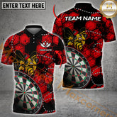 Maxcorners Darts Bee Vintage Multicolor Customized Name, Team Name 3D Shirts