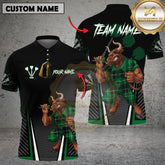Maxcorners Darts Bull Plaid Multicolor Customized Name, Team Name 3D Shirts