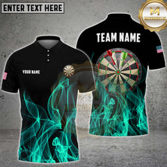 Maxcorners Darts Fire Flames Multicolor Customized Name, Team Name 3D Shirts