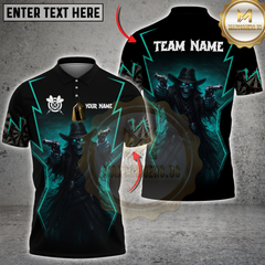Maxcorners Darts Dark Cowboy Dual Guns Multicolor Customized Name, Team Name 3D Shirts