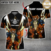 Maxcorners Bowling Tiger Power Multicolor Customized Name, Team Name 3D Shirts