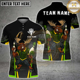 Maxcorners Bowling Moose Warrior Multicolor Customized Name, Team Name 3D Shirts