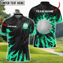 MaxCorners Customized Name Break The Darkness Golf Multicolor Option Custom 3D Polo Shirt