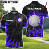 MaxCorners Customized Name Break The Darkness Golf Multicolor Option Custom 3D Polo Shirt