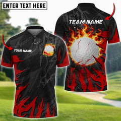 MaxCorners Customized Name Break The Darkness Golf Multicolor Option Custom 3D Polo Shirt