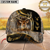Maxcorners Golden Hunting Brown Camouflage Personalized Name 3D Cap (Multioption)