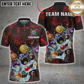 Maxcorners Billiard Pool Vintage Multicolor Options Personalized Name, Team Name 3D Shirt