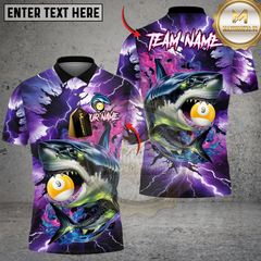 Maxcorners Billiard Lightning Shark 9-Ball Multicolor Customized Name, Team Name 3D Shirt