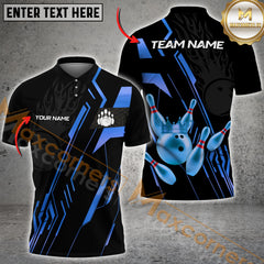 Maxcorners Bowling Golden King Multicolor Options Personalized Name, Team Name 3D Shirt