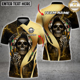Maxcorners Darts Golden Grim Reaper Multicolor Customized Name, Team Name 3D Shirt