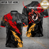Maxcorners 8 Pool Crack Billiard Jersey Multicolor Option Customized Name, Team Name 3D Polo Shirt