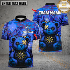 Maxcorners Darts Bear Graffiti Multioptions Personalized Name, Team Name Unisex 3D Shirts