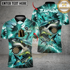 Maxcorners Aqua Storm Shark Darts Multicolor Customized Name, Team Name 3D Shirts