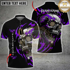 Maxcorners Darts Flaming Skull Dartboard Multicolor Customized Name, Team Name 3D Shirts