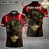 Maxcorners Pitbull Thunder Darts Jersey Multicolor Customized Name, Team Name 3D Shirts