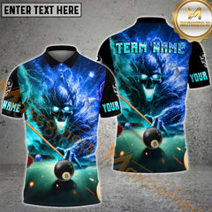 Maxcorners Billiard Hellfire Phantom Multicolor Options Personalized Name, Team Name 3D Shirt