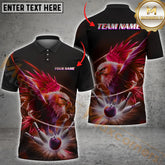 Maxcorners Bowling Eagle Multicolor Options Personalized Name, Team Name 3D Shirt