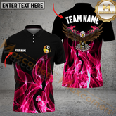 Maxcorners Yinyang Ball 8&9 Eagle Billiard Jersey Multicolor Option Customized Name, Team Name 3D Polo Shirt