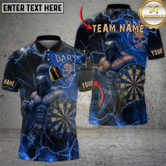 Maxcorners Darts Spartan Warrior Multicolor Customized Name, Team Name 3D Shirts