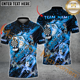 Maxcorners Darts Lion Roar Mutilcolor Options Personalized Name, Team Name 3D Polo Shirt