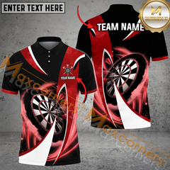 Maxcorners Darts Wind Blade Mutilcolor Options Personalized Name, Team Name 3D Polo Shirt
