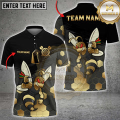 Maxcorners Darts Bee Golden Personalized Name 3D Unisex Shirt
