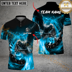 Maxcorners Death Angle Skull Darts Jersey Multicolor Option Customized Name, Team Name 3D Polo Shirt