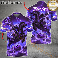 Maxcorners Bowling Thunder Stallion Multicolor Options Personalized Name, Team Name 3D Shirt
