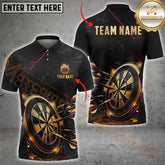 Maxcorners Golden Darts Jersey Multicolor Option Customized Name, Team Name 3D Polo Shirt