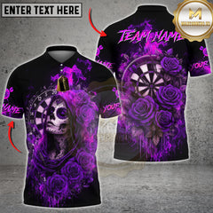 Maxcorners Flaming Roses Darts Multicolor Customized Name, Team Name 3D Shirts