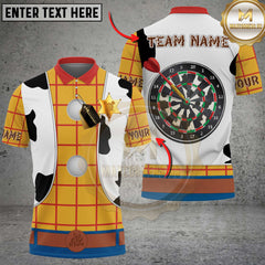 Maxcorners Darts Cowboy SheriffCustomized Name, Team Name 3D Shirt