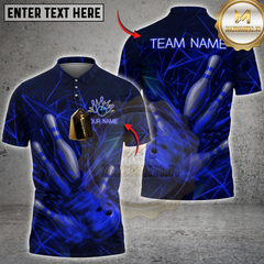 Maxcorners Neon Strike Bowling Multicolor Customized Name, Team Name 3D Shirts