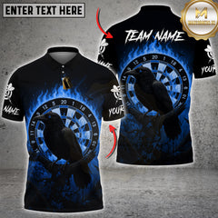 Maxcorners Darts Raven Fire Dartboard Multicolor Customized Name Team Name 3D Shirts