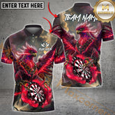 Maxcorners Darts Phoenix Thunder Lightning Multicolor Customized Name, Team Name 3D Shirts