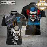 Maxcorners Darts Shirt Evil Clown Skull Hat Dartboard Multicolor Options Personalized Name, Team Name 3D Shirt (4 Colors)