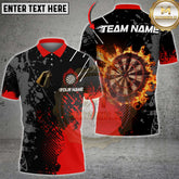 Maxcorners Darts Flaming Target Multicolor Options Personalized Name, Team Name 3D Shirt (4 Colors)