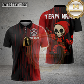 Maxcorners Darts Shirt Hood Skeleton Cartoon Style Crossed Darts Multicolor Options Personalized Name, Team Name 3D Shirt (4 Colors)