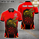 Maxcorners Dart Shirt Bee Hunter Style Multicolor Options Personalized Name, Team Name 3D Shirt (4 Colors)