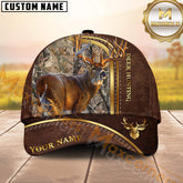 Maxcorners Golden Line Pattern Hunting Personalized Name 3D Cap (Multioption)