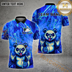 Maxcorners Panda Bowling Shirt β Multicolor Graffiti Bowling Jersey, Custom Name & Team 3D Design