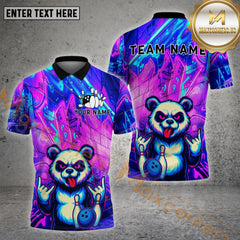 Funny Panda Graffiti Bowling Jersey β Personalized Name & Team, Multicolor 3D Shirt for Bowling Lovers