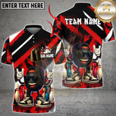 Maxcorners Bowling Jersey Cool Cartoon Ball Character Rock And Roll Style Multicolor Options Personalized Name, Team Name 3D Shirt (4 Colors)