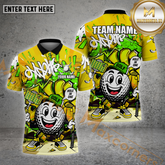 Maxcorners Golf Shirt Funny Cartoon Golf Ball Multicolor Options Personalized Name, Team Name 3D Shirt (4 Colors)