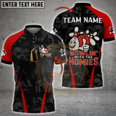 Maxcorners Bowling Shirt Funny Slogan Team Uniform Style Multicolor Options Personalized Name, Team Name 3D Shirt (4 Colors)