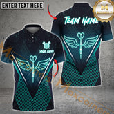 Maxcorners Neon Winged Dart Multicolor Options Personalized Name, Team Name 3D Shirt (4 Colors)