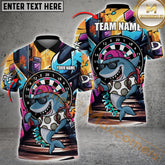 Maxcorners Dart Shark Street Style Multicolor Options Personalized Name, Team Name 3D Shirt (4 Colors)