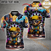 Maxcorners Dart Bear Cool Urban Multicolor Options Personalized Name, Team Name 3D Shirt (4 Colors)