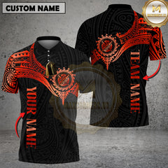 Maxcorners Darts Golden Tribal Pattern Multicolor Options Personalized Name, Team Name 3D Shirt (4 Colors)