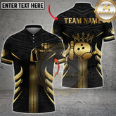 Maxcorners Bowling Crown Punch Style Multicolor Options Personalized Name, Team Name 3D Shirt (4 Colors)
