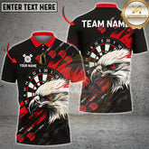 Maxcorners Darts Shirt Bald Eagle Black Graffiti Style Multicolor Options Personalized Name, Team Name Unisex 3D Shirt (4 Colors)